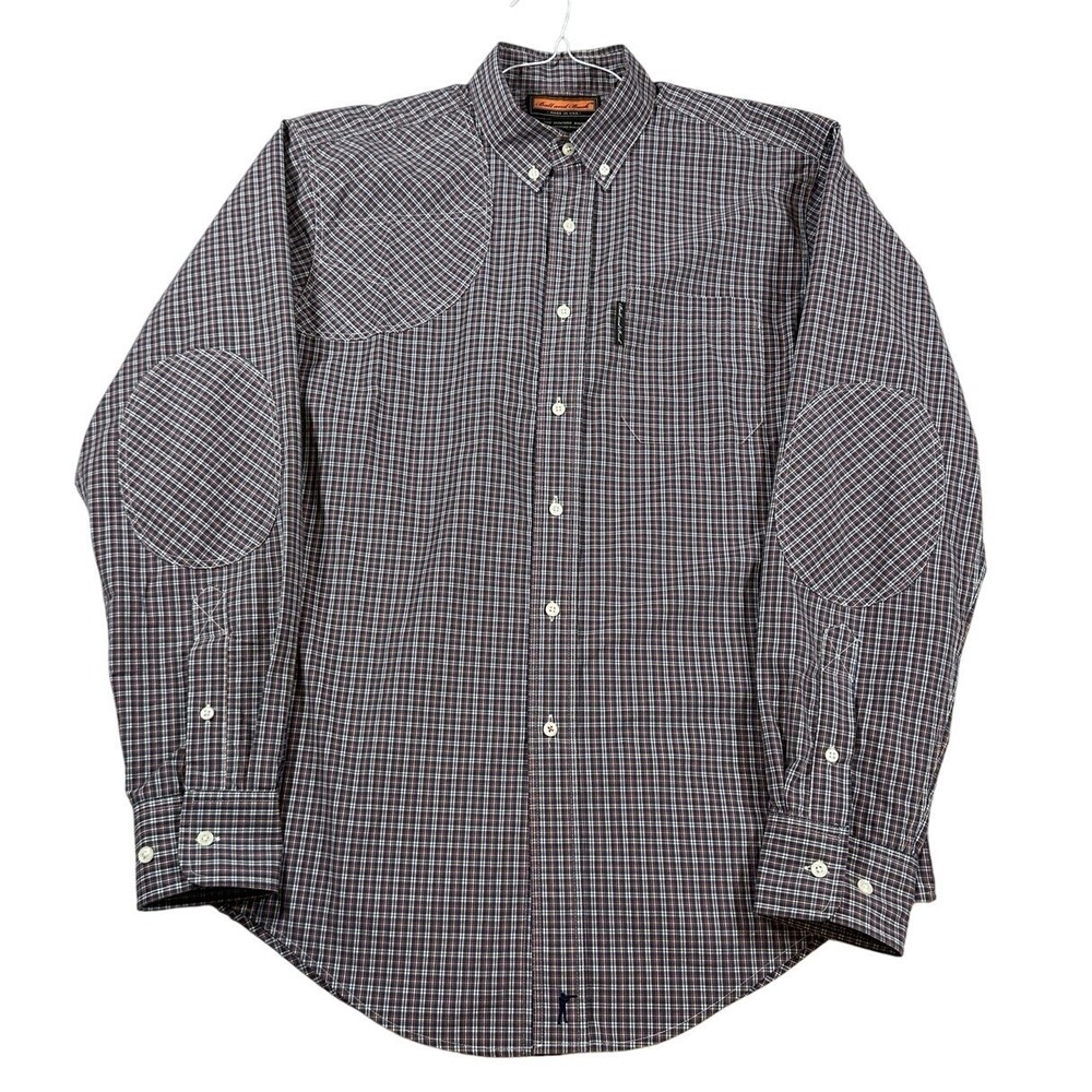 Ball and Buck‎ The Hunters Shirt Mens Medium Plaid Shooting Patch Made in USA M